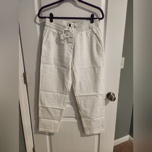 NWT J. Crew Linen/Cotton White Pants